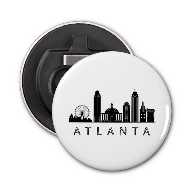 Modern Atlanta Georgia Stylised  Skyline Bottle Opener (Front)