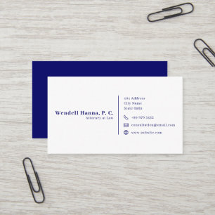 Modern Attorney At Law Simple Business Card