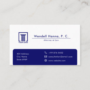 Modern Attorney At Law Simple Business Card