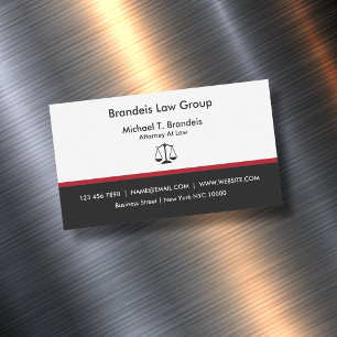 Modern Attorney Law Office Magnetic Business Card