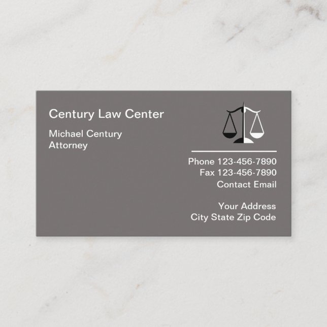 Modern Attorney Logo Business Cards Design (Front)