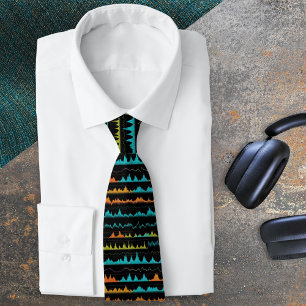 Modern Audio Cool Sound Waves Tie