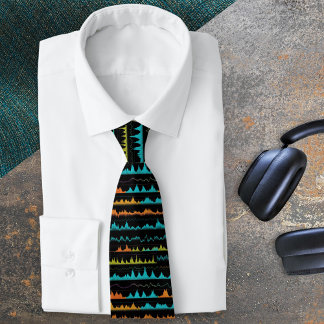 Modern Audio Cool Sound Waves Tie