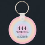 Modern Aura Angel Numbers Numerology 444      Key Ring<br><div class="desc">Relaxing spiritual ombre design,  featuring angel numbers 444,  a number,  that symbolises that you are protected by Universe and your spiritual guides,  no matter hardship you may face.</div>