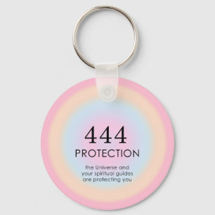 Modern Aura Angel Numbers Numerology 444      Key Ring