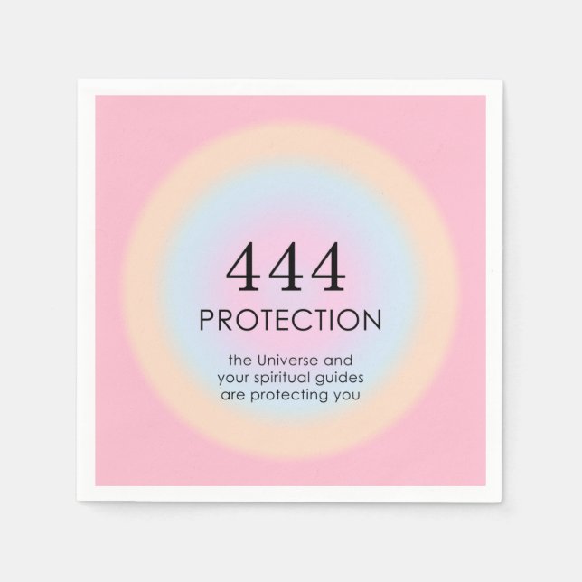 Modern Aura Angel Numbers Numerology 444   Napkin (Front)
