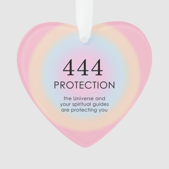 Modern Aura Angel Numbers Numerology 444  Ornament (Front)