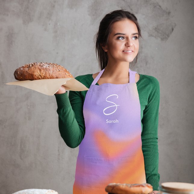 Modern aura colourful gradient typography apron (Creator Uploaded)