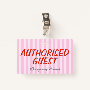 Modern "AUTHORISED GUEST" Badge ID Badge