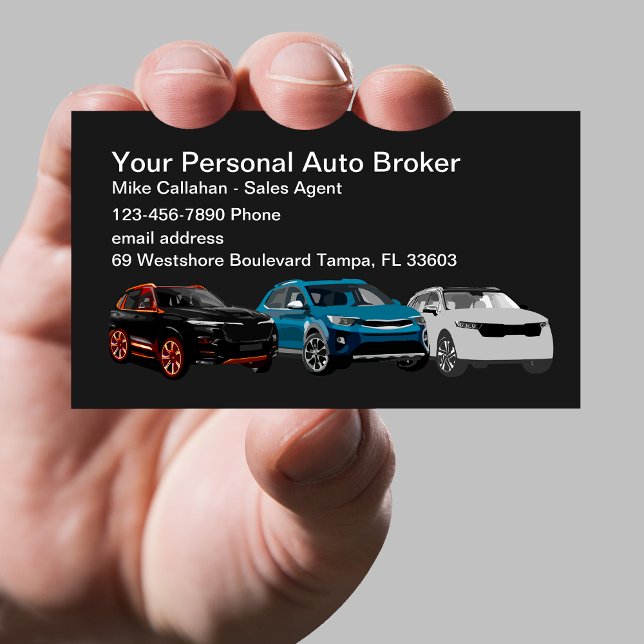 Modern Auto Broker Business Card Template (Creator Uploaded)
