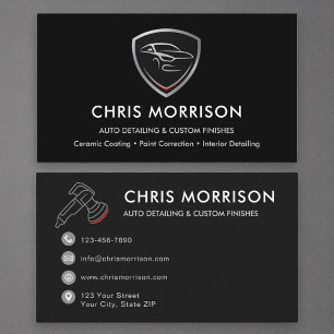 Modern Auto Detailing and Ceramic Coating Business Card