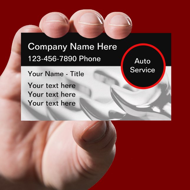 Modern Automotive Business Services Business Card (Creator Uploaded)