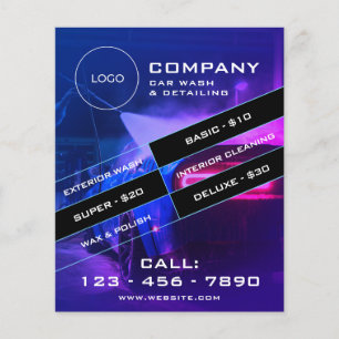 Modern automotive cleaning flyer