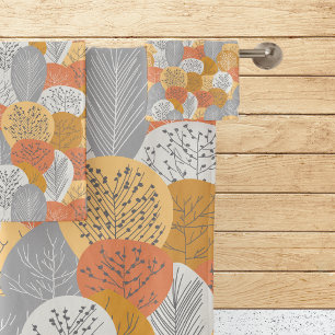 Modern Autumn Bath Towel Set