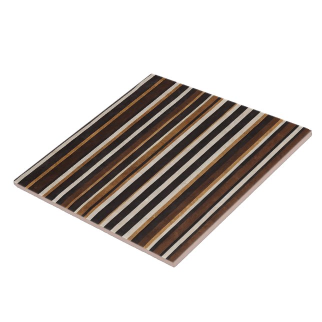 Modern Autumn Brown Luxury Collection Ceramic Tile (Side)