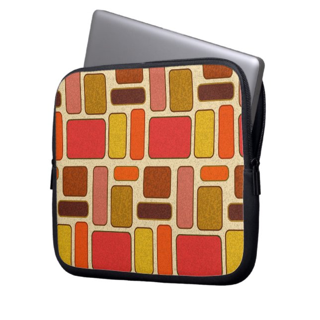 Modern Autumn Colour Pattern Laptop Sleeve (Front Left)