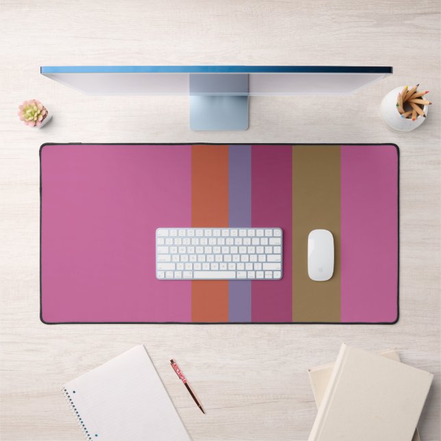 Modern Autumn Colours Striped Decorative  Desk Mat (Office 1)