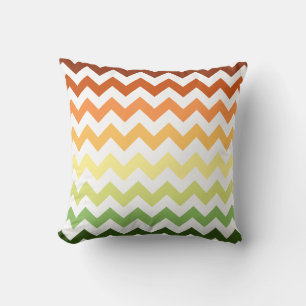 Modern Autumn Fall Chevron Cushion