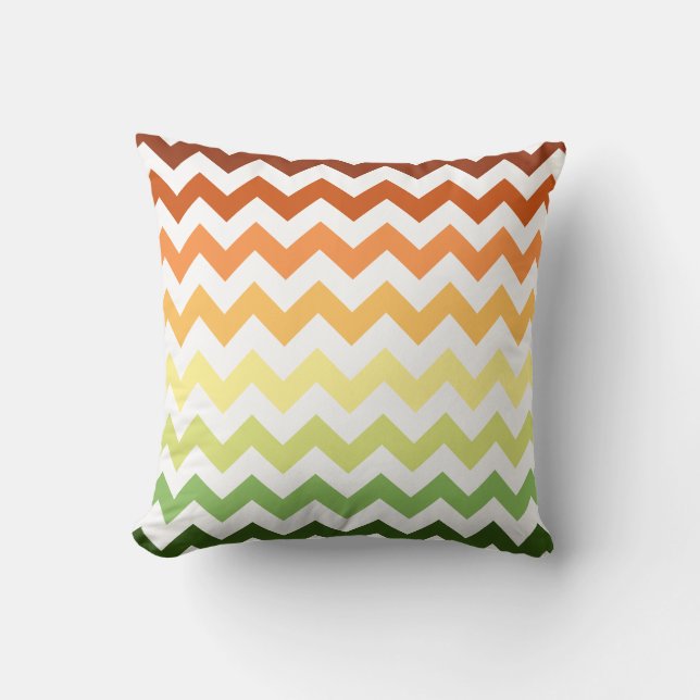 Modern Autumn Fall Chevron Cushion (Front)