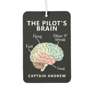Modern Aviation Pilot Name   Pilots Brain Part Car Air Freshener