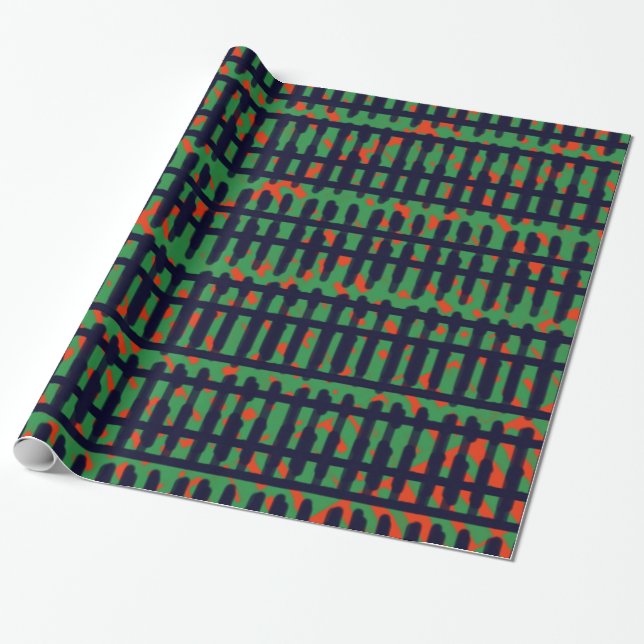 Modern Avricanl Abstract Design Wrapping Paper (Unrolled)