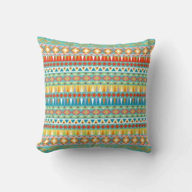 Modern Aztec Pattern Cushion (Front)