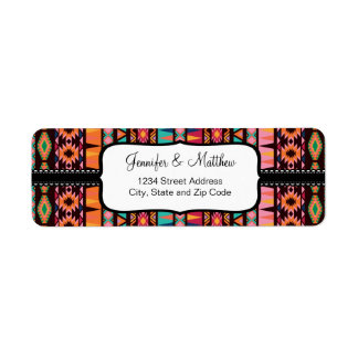 Modern Aztec Pattern Return Address Label