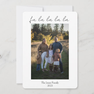 modern b + w falalalala holiday card