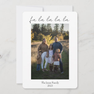 modern b + w falalalala holiday card