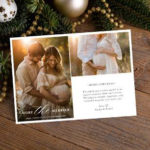 Modern Baby announcement Christmas Photo Card
