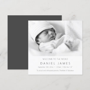 Modern Baby Announcement Personalised Photo