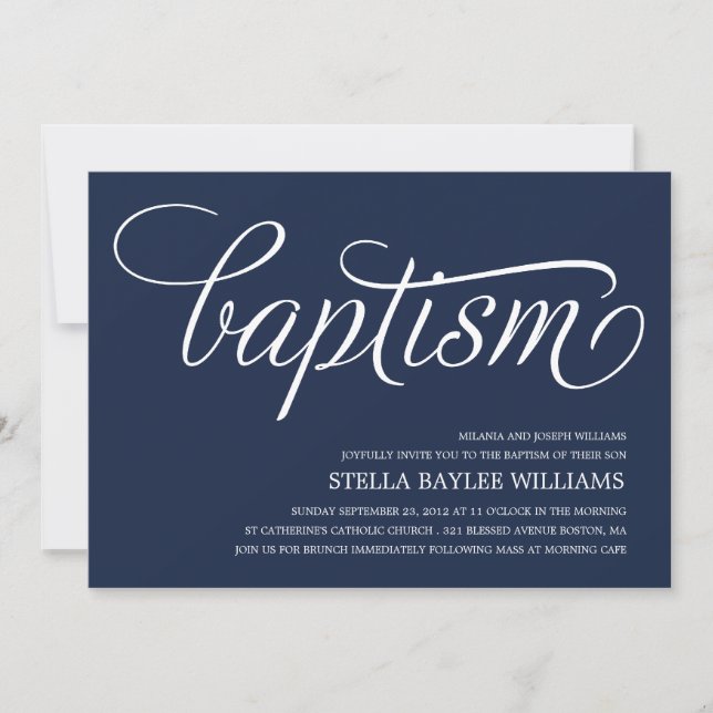 MODERN BABY | BAPTISM INVITATION (Front)