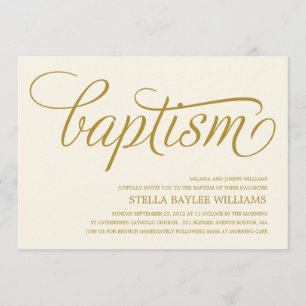 MODERN BABY BAPTISM INVITATION