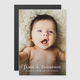 Modern Baby Birth Announcement Photo Personalised