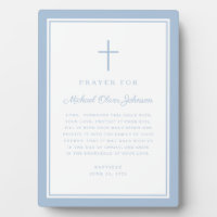 Modern Baby Blue Boy Baptism Prayer