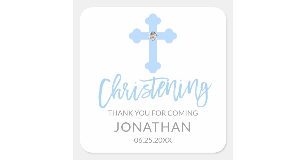 thank you for coming to my christening stickers