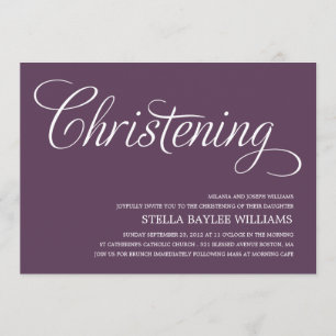 MODERN BABY CHRISTENING INVITATION