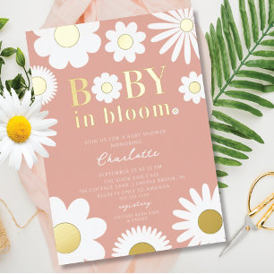 Modern Baby In Bloom Baby Shower Invitation