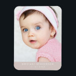 Modern Baby Photo | Champagne Magnet<br><div class="desc">Modern baby,  kid photo. You can also add your family photo.</div>