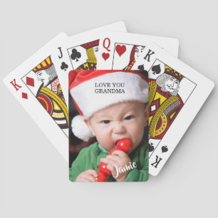 Modern Baby Photo Christmas Playing Cards