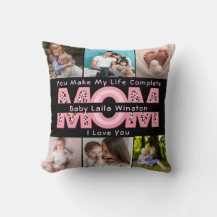 Modern Baby Photo   You Make My Life Complete Gift Cushion