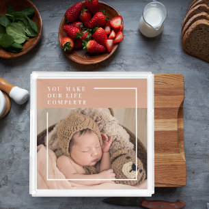 Modern Baby Photo   You Make My Life Complete Gift Poster