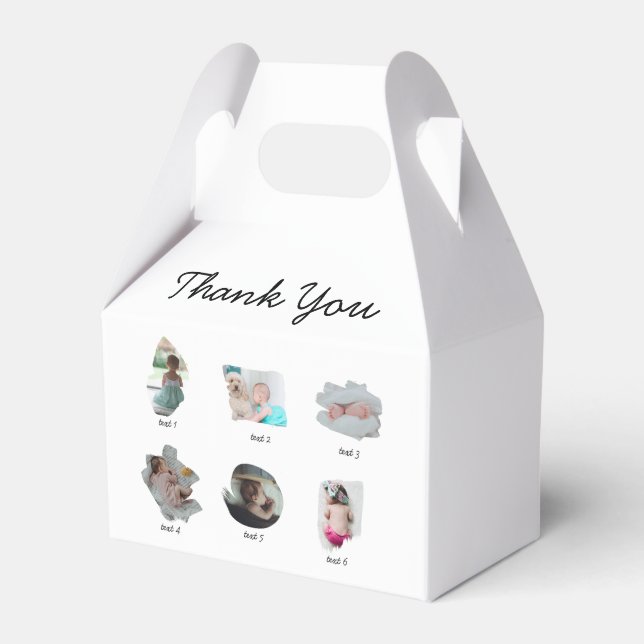 Modern Baby Photos Collage Birthday Favour Box (Front Side)