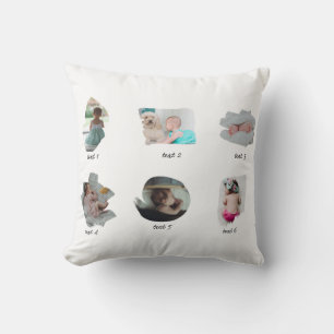 Modern Baby Photos Collage Cushion