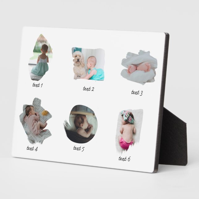 Modern Baby Photos Collage  Plaque (Side)