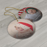 Modern Baby Photos First Christmas Personalised Ornament<br><div class="desc">Add your favourite photos of the new member of the family to create a perfect and unique keepsake this Christmas with this ornament. 

Makes a perfect gift for grandma,  grandpa and the rest of the family</div>