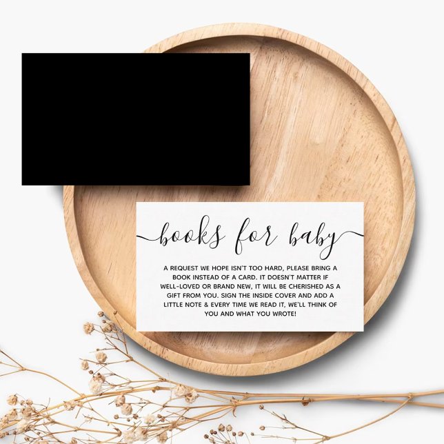 Modern Baby Shower Book Request Enclosure Card (Creator Uploaded)