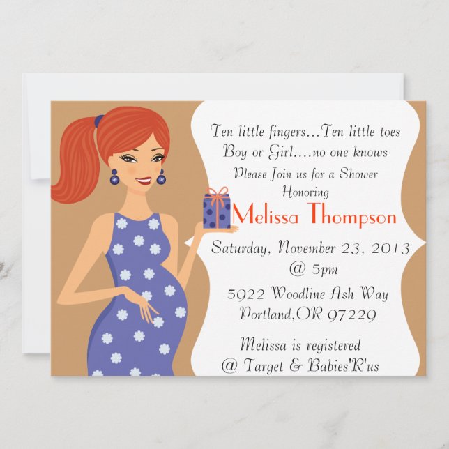 Modern Baby Shower Invitation (Front)