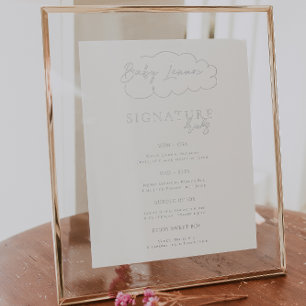 Modern Baby Shower Signature Drink Poster