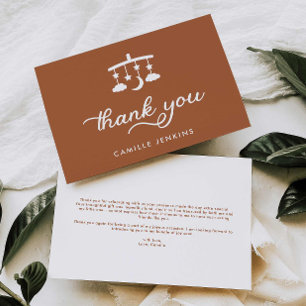 Modern Baby Shower Thank You Card
